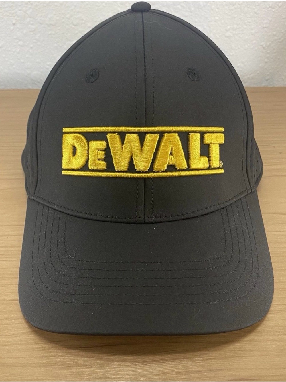 DeWalt Logo Baseball Cap Hat Snap Back Black One Size Adult NWT Tools